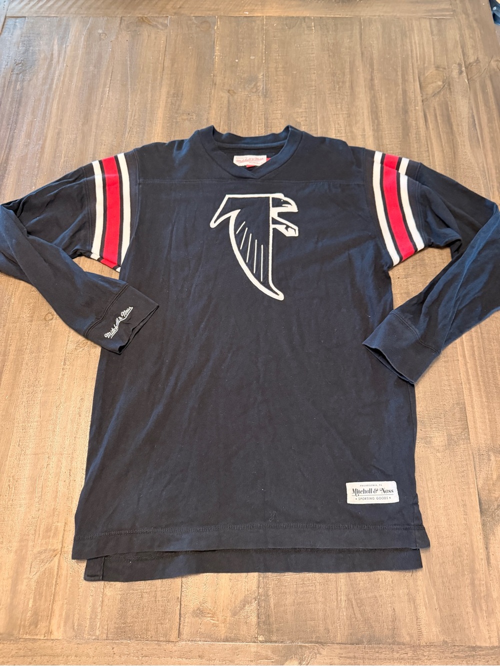 Mitchell & Ness Atlanta Falcons Team Captain Long Sleeve New Mens Size Large $80